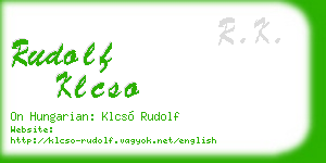 rudolf klcso business card