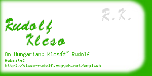 rudolf klcso business card